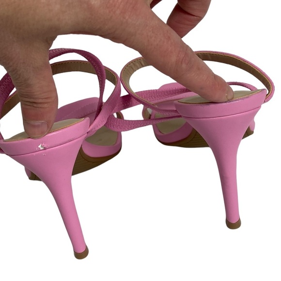 Nordstrom Square Toe Heels Size 6.5 Vanessa BP Pink Begonia 4" Heeled Sandals - Picture 12 of 13